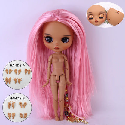 ICY DBS Blyth 1/6 Doll Set tan Skin Long Eyelashes Sleepy Eyes BJD Doll Set SD