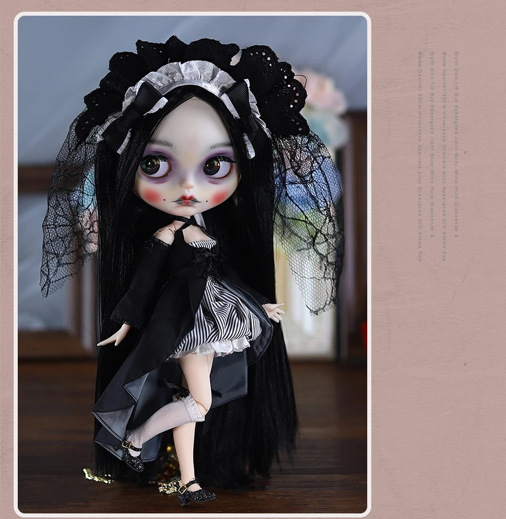 ICY DBS Blyth 1/6 Doll Hand drawn Set Zombie Set Long Eyelash Sleeping Eye Doll Set SD