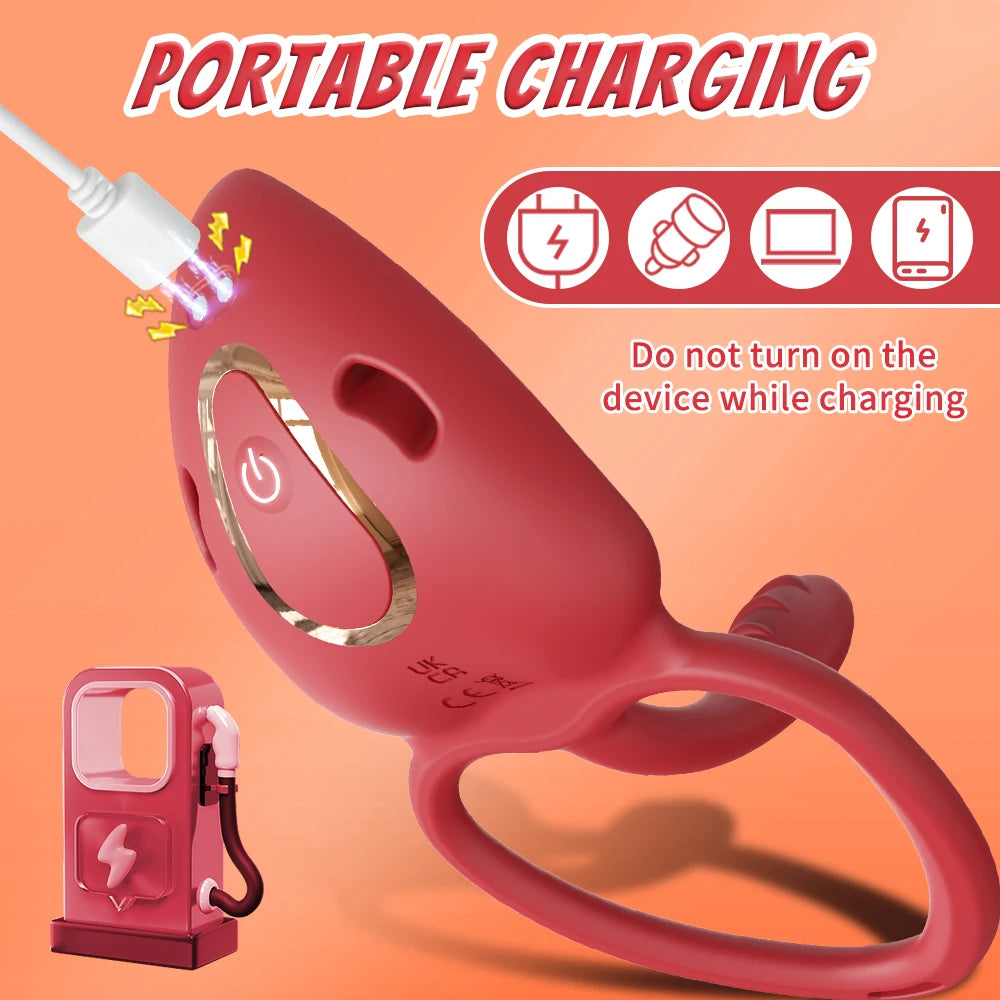 Adult Sex Toys Wearable Panty Vibrator for Couple Women,Vibrating Penis Ring Clitoral Stimulator,Female Sex Toy with APP Control