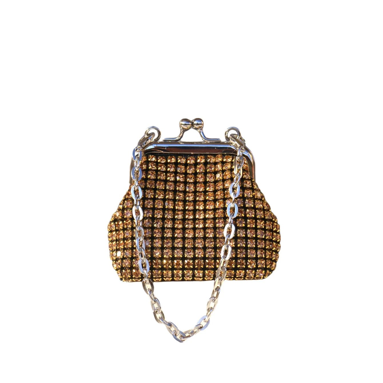 Women's Mini Rhinestone Chain Coin Purse – Card Bag, 3 Colors - TRYSHOPPY
