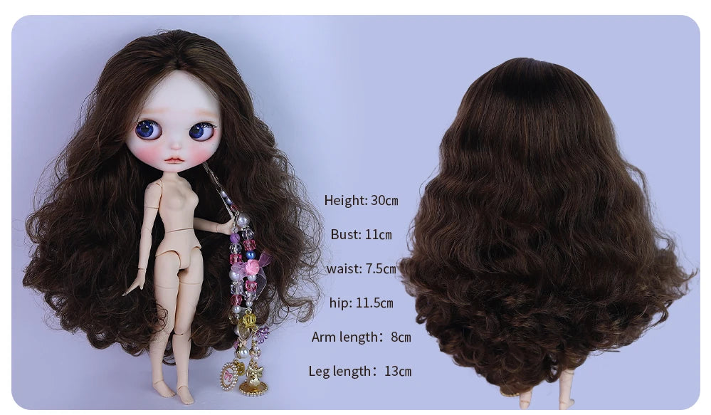 ICY DBS Blyth 1/6 Doll Hand Painted Set Morning Dew Tears Frosted Face Doll Set SD