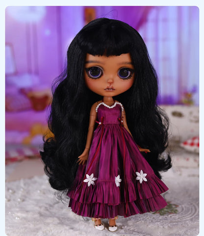 ICY DBS Blyth 1/6  Hand-Painted Doll Set Black Skin Girl Gift SD