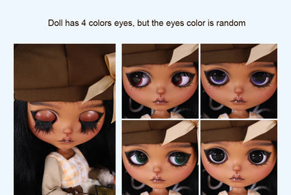 ICY DBS Blyth 1/6  Hand-Painted Doll Set Black Skin Girl Gift SD