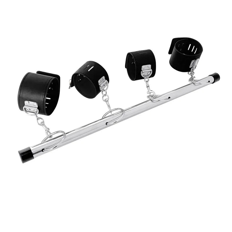 BDSM Bondage Set Stainless Steel Sex Slave Handcuffs Ankle Cuffs Fetish Restraints Sex Toys for Couples
