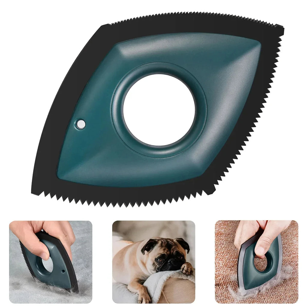 4-Mode Pet Hair Remover Comb – ABS & Silicone, Reusable, Dogs & Cats, 4 Colors