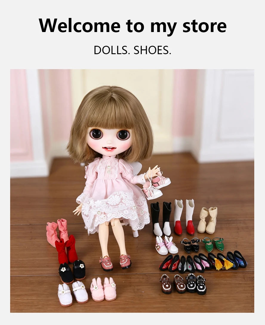 ICY DBS Blyth doll Shoes licca bjd azone joint body Toys Shoes Fashion Boots High-Quality Accessories