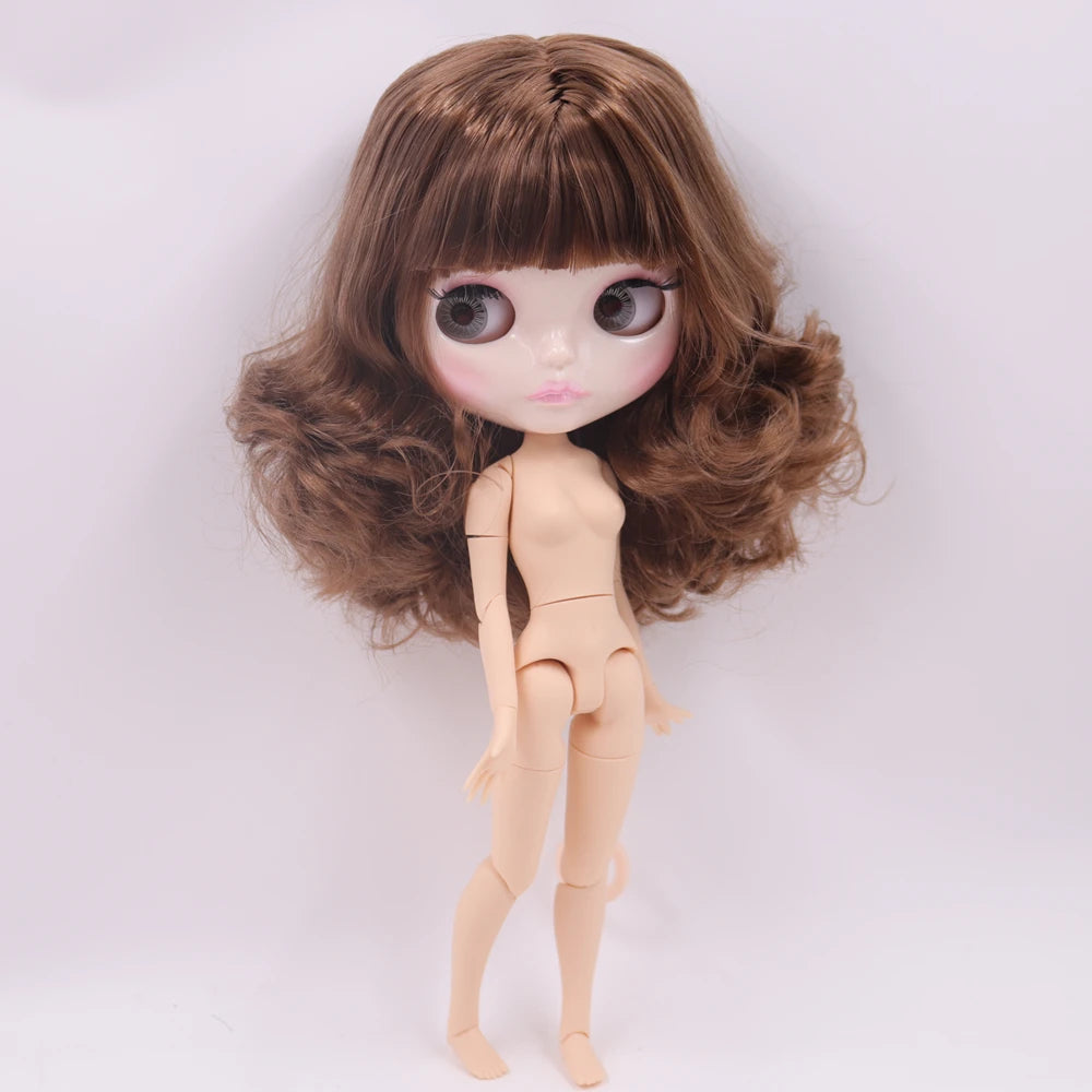 ICY DBS Blyth Doll Carved Lips Face White Skin Joint Body 1/6 BJD Special Price OB24 Toy Gift