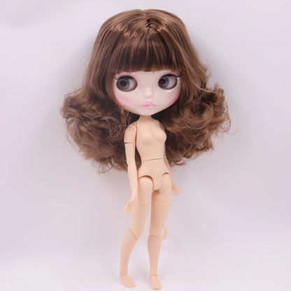 ICY DBS Blyth Doll Carved Lips Face White Skin Joint Body 1/6 BJD Special Price OB24 Toy Gift