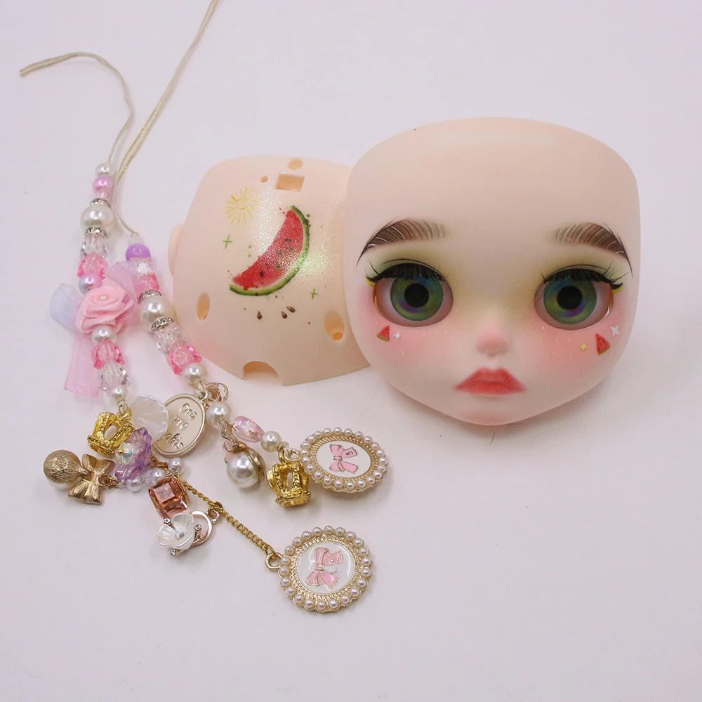 ICY DBS Blyth Baby Face DIY Matte Face Hand Painted Makeup Backplate and Screws