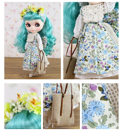 ICY DBS Blyth Doll 1/6 Clothing Joint Body Princess Dress Casual Clothing Toy Gift
