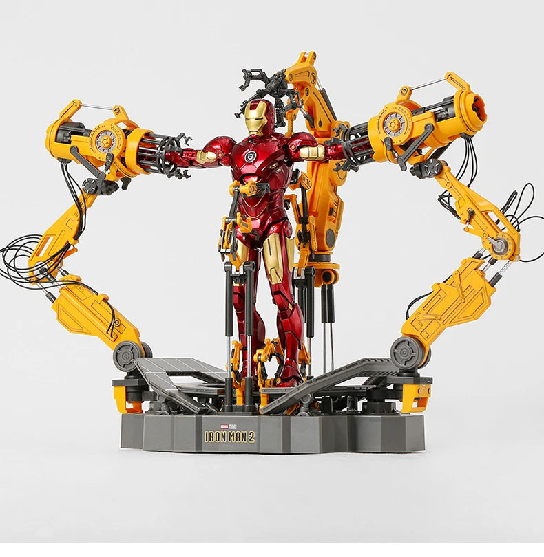 ZD Toys Avengers Iron Man Action Figure MK6 Suit-up Gantry Suit Up Gantry With MK4 Tony Stark Legends Collection Toy Gift