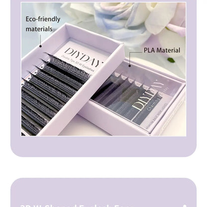 DIYDAY W Shape Eyelash Extension 3d 4d 5d 6d 7d 8d W-Shaped Eyelashes Premade Fans Individual BASF Mink Faux Lashes
