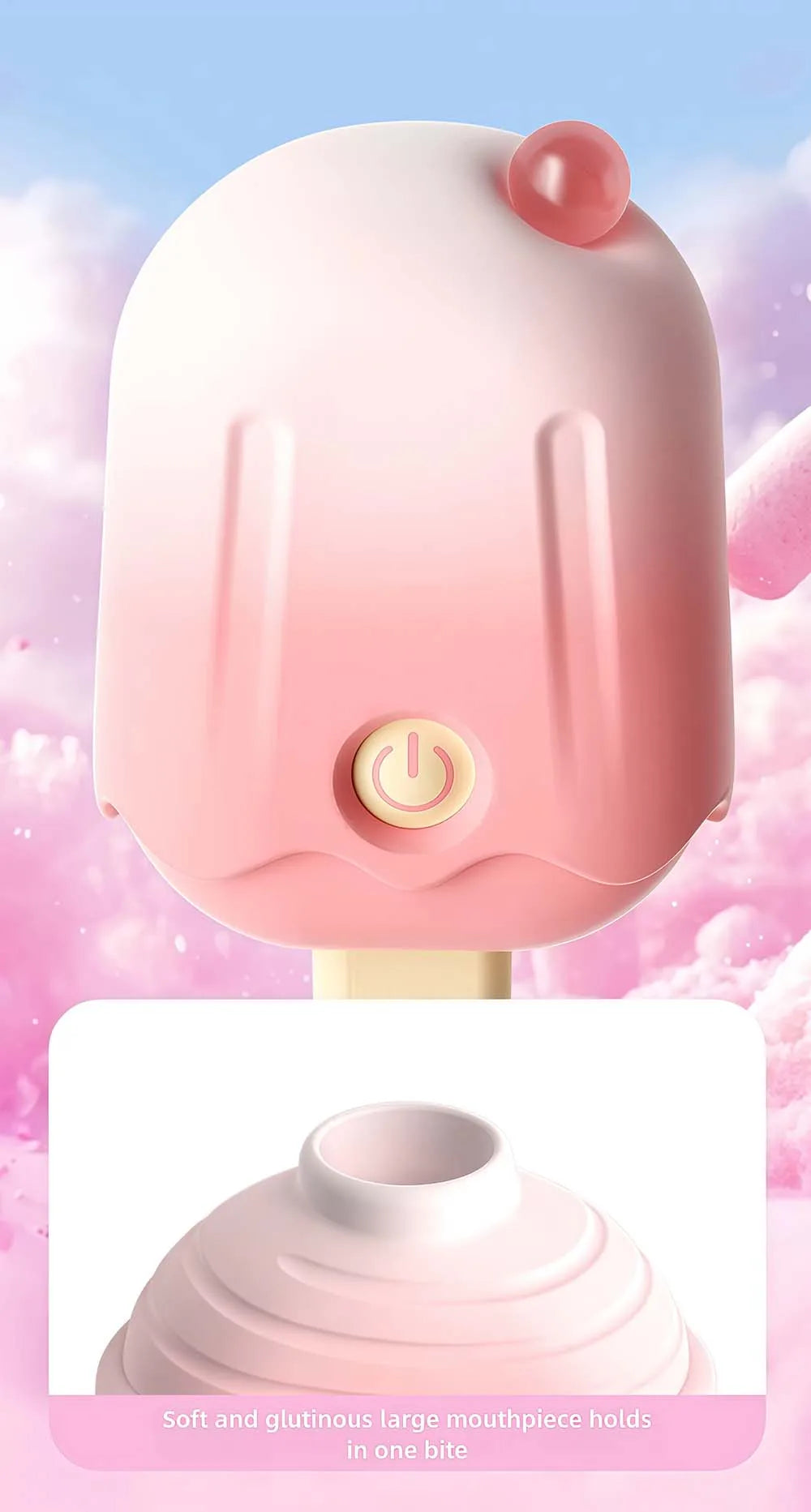 Ice Cream Portable Vibrating Sucking Masturbation Massager Clitoris Nipple Vibrating Sucking Stimulator Sex Toys Adult Products
