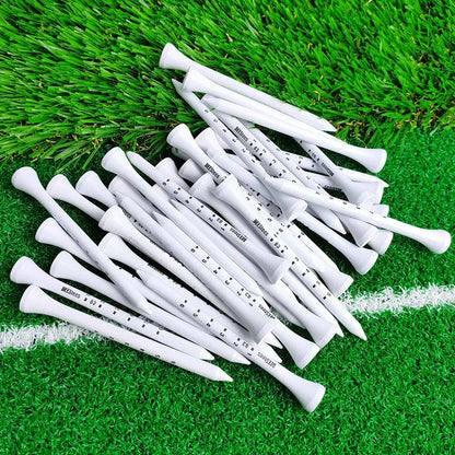 50pcs Golf Tees Durable Wooden Seats Stabilizes Ball On The Course to Maintain a Perfect Tee Level Improve Accuracy D7