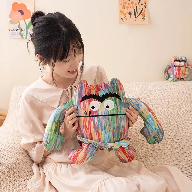Emothional Monster Plush Toys Big Mouth Demon Stuffed Anime Plushie Colorful Dolls for Birthday Halloween Party Gifts