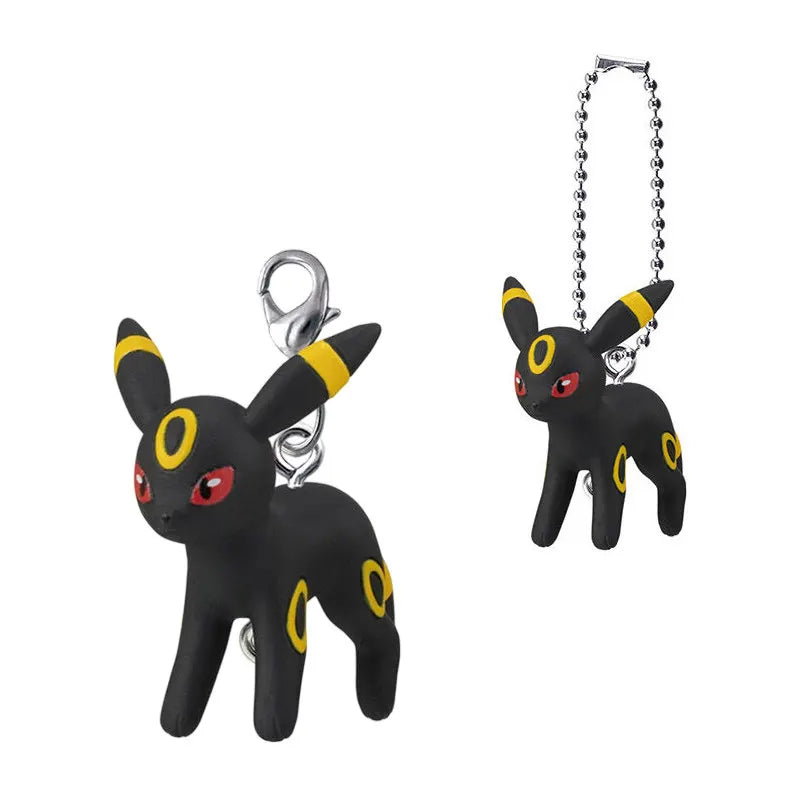 Bandai Pokemon Eevee Gashapon Figure Keychain Volume 13 Pendant Leafeon Glaceon Espeon Umbreon Bag Charm For Anime Collectors