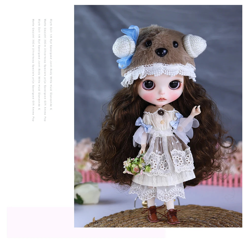 ICY DBS Blyth Plush Costume Girl BJD Animation Toys Cute Rabbit Set Girl Gift