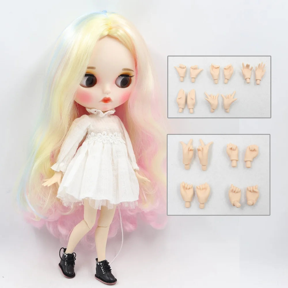 ICY DBS Blyth Doll 1/6 toy bjd matte face customized face joint body custom doll 30cm girls gift anime