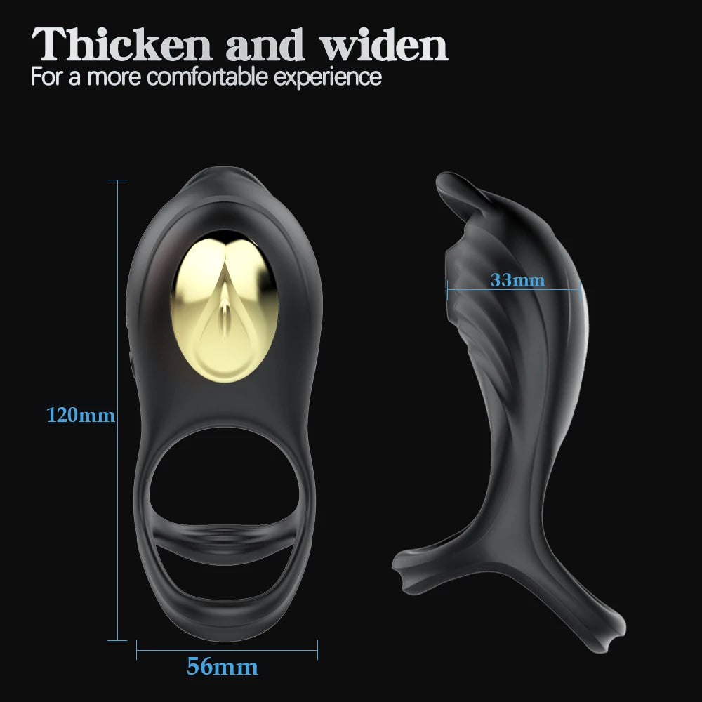 Remote Control Penis Ring Vibrator Sucking Licking Clitoris Stimulator Cock Ring Enlargement Sex Toy for  Adult Man & Couples
