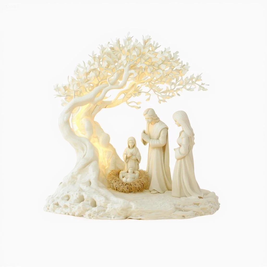 1PCS Nativity Desktop Decoration Statue Home Decoration Office Decora Art Theme Party Decora Christmas Decora Jesus Scene Decora