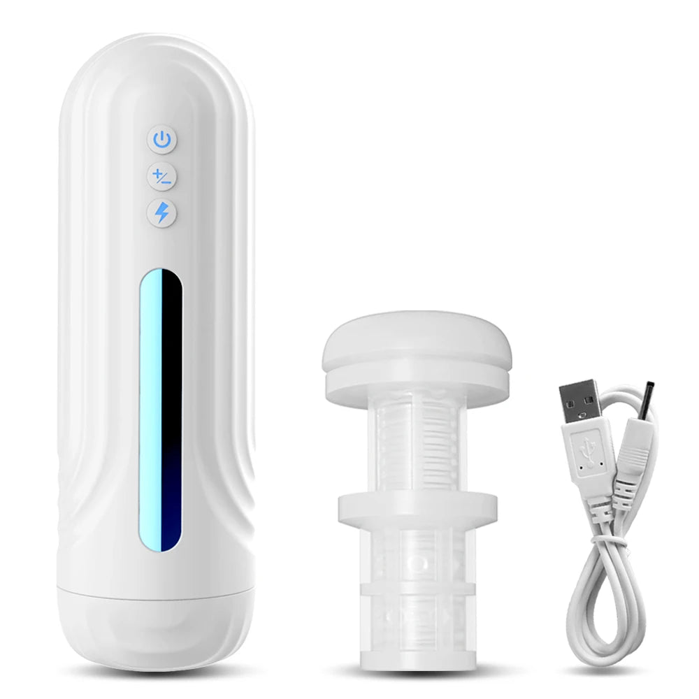 Male Masterbator Men Sex Toys Automatic Pocket Pussy Thrusting & Rotating Adult Toy Hands Free Pocket Pussy Stroker Sex Machine