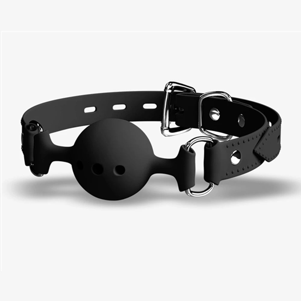 All Silicone Mouth Gag Breathable Ball Gag Adjustable Belt Mouth Sex Toys For Adult SM Games Sexyshop Erotic Accessories 18+