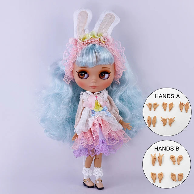 ICY DBS Blyth Doll BJD Joint Body tan Skin Matte Face New face Set Doll 1/6 30cm Gift Anime SD
