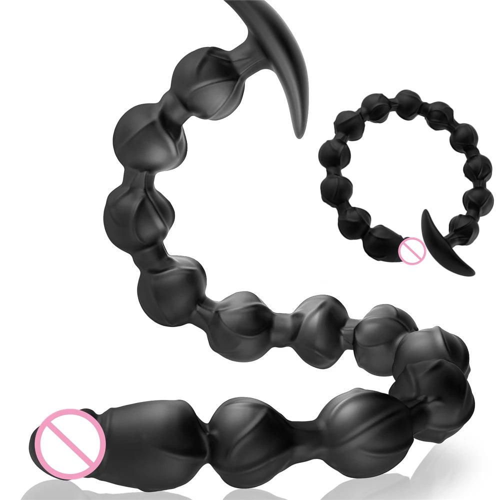 38cm Super Long Anal Beads Butt Plug Dildo Vaginal Prostate Massager Soft Anus Masturbator Dilator Sex Toy for Women Men Gay