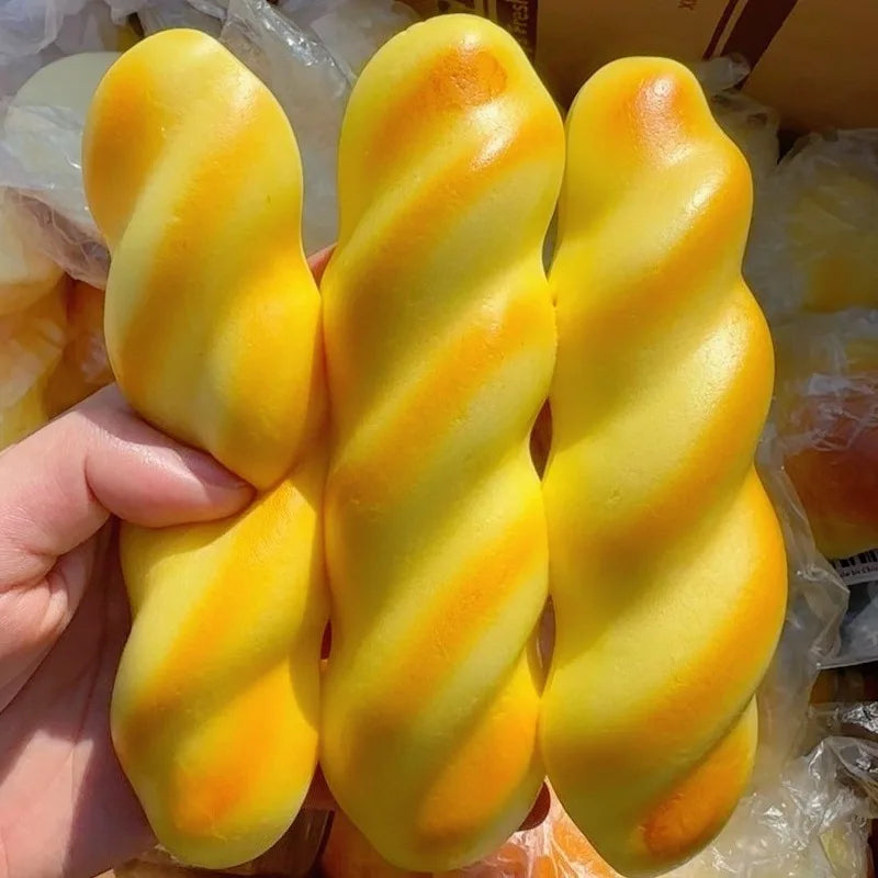 Wet Soft Twisted Dough Sensory Fidgets Toys Squishy Simulated Bread Squeeze Toy for Adults Hand Exercise Squeeze Gifts