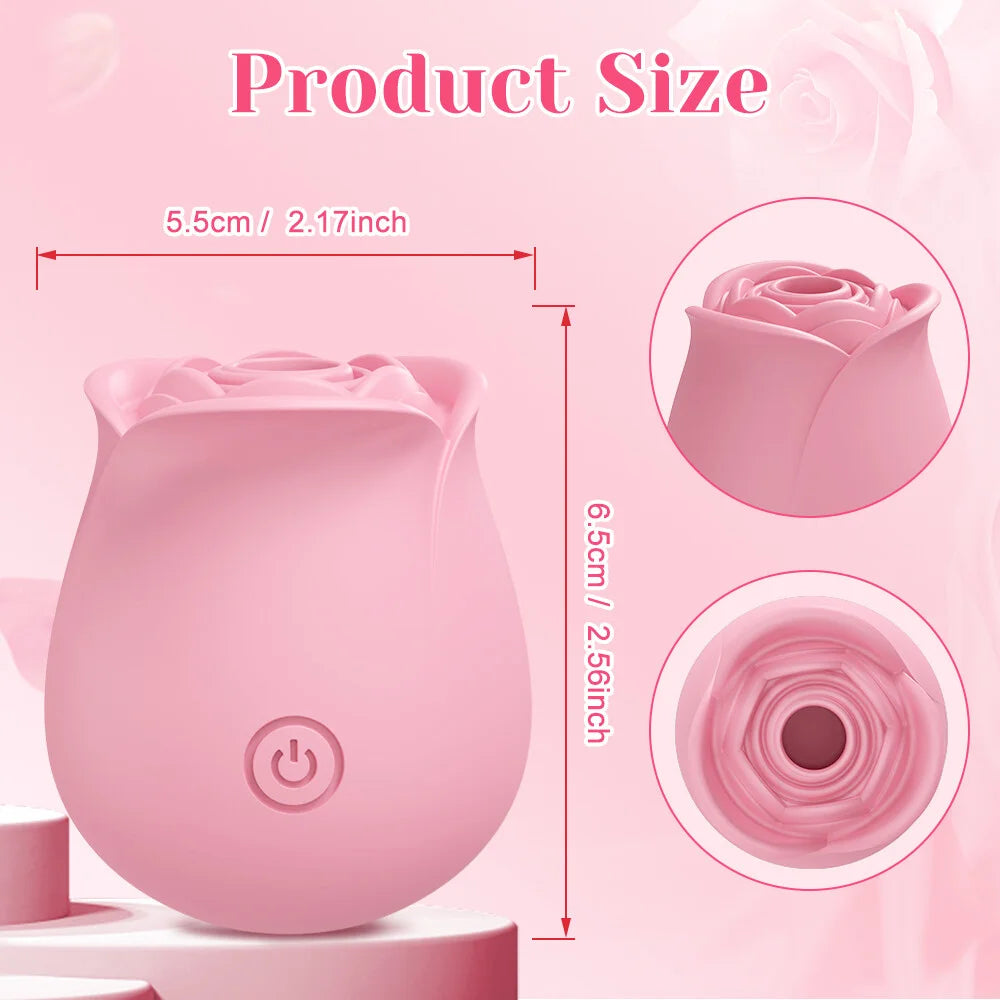 App-Controlled Rose Suction Massager