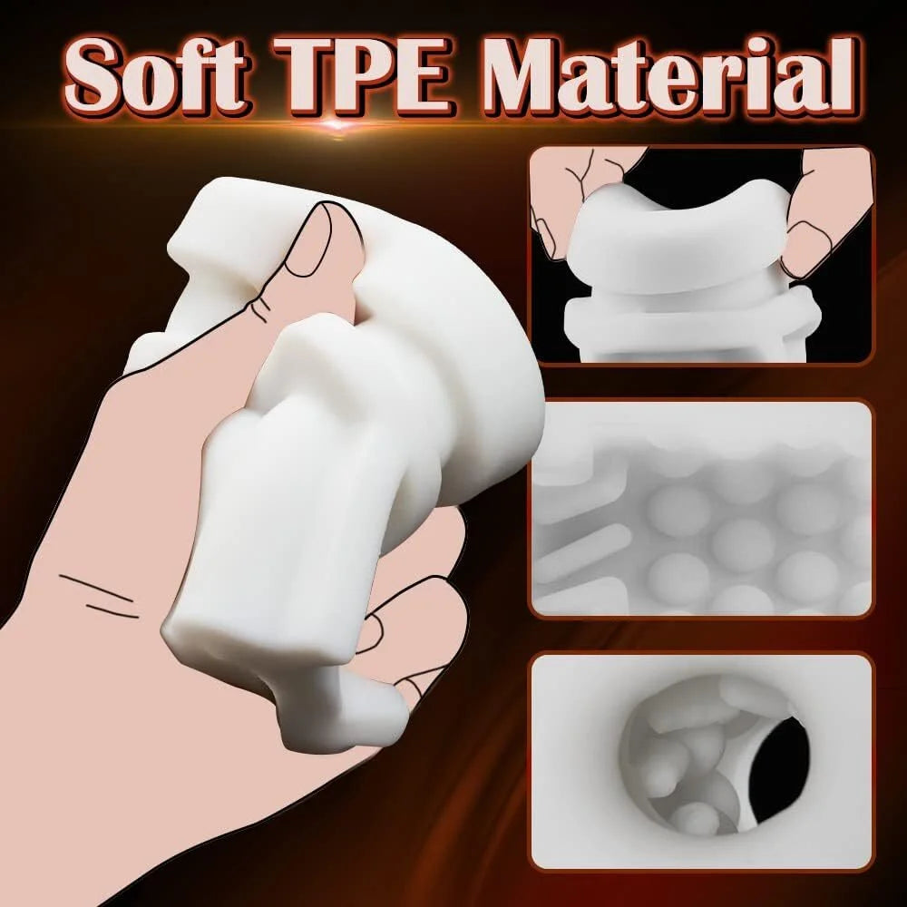 Male Masturbator Sex Toys for Men - Adult Toy with Tongue Licking & Sucking Modes, Blowjob Pocket Pussy Hands Free Sex Machine