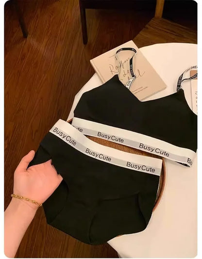 Women's Wireless Sports Bra Set