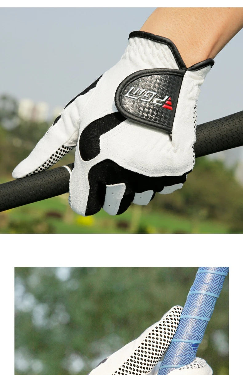 Professional Golf Gloves Microfiber Cloth Fabric Breathable Non-Slip Gloves Club Swing Putting Training Gloves