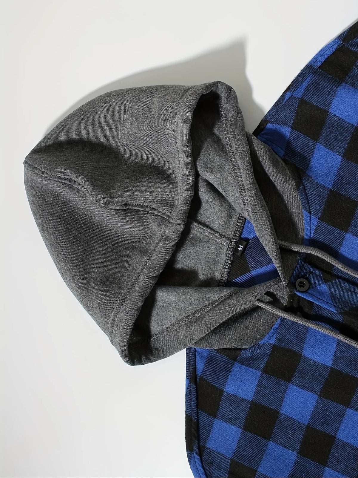 Men's Plaid Hooded Casual Shirt