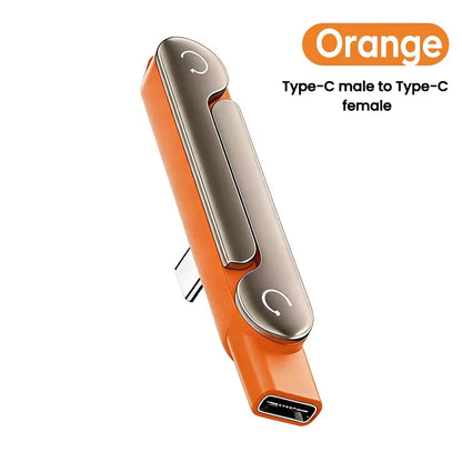 240W USB Type-C Lightning Built-in Stand Adapter Multi-function Foldable Converter for Phone