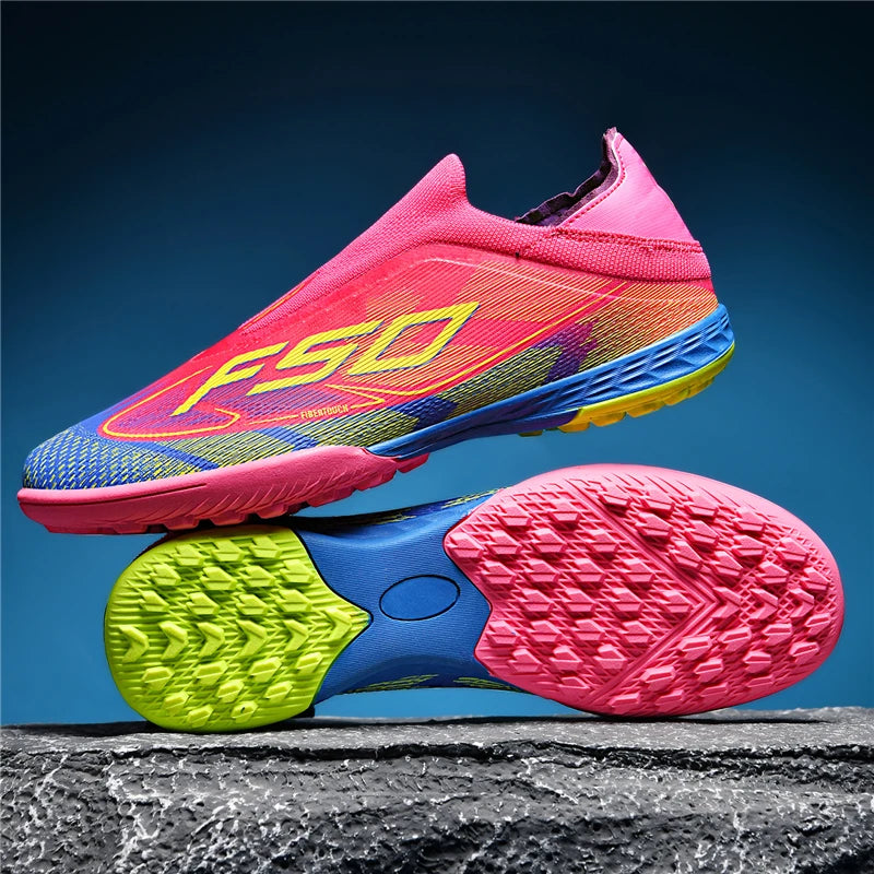 New Men's Soccer Shoes Ultralight Sport Indoor Cleats Fg Turf Grass Adult Non-Slip Non Slip Football Boots Futsal Comfortable