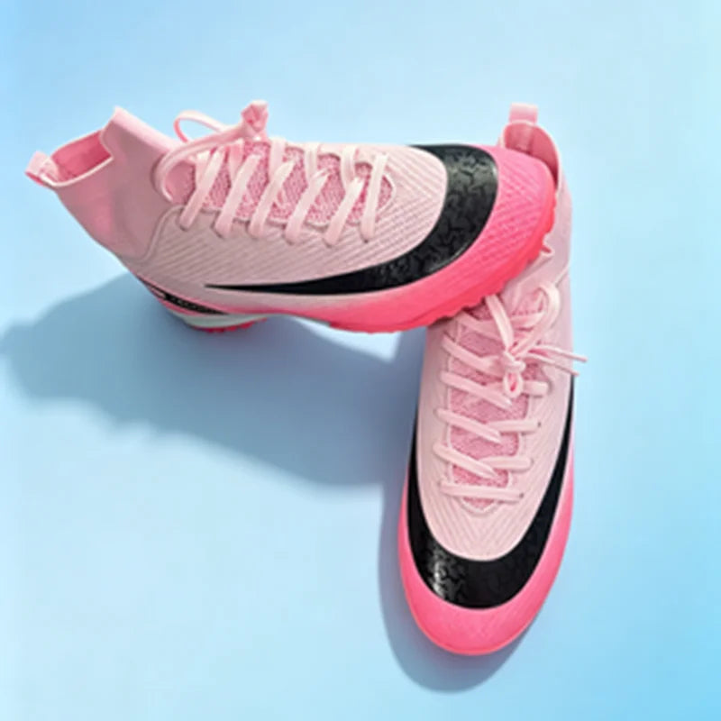 Shock-absorb TF Football Boots Soft Thick PU Textile Rubber Outsole Anti-slip Relieve Long-time Training Foot Fatigue