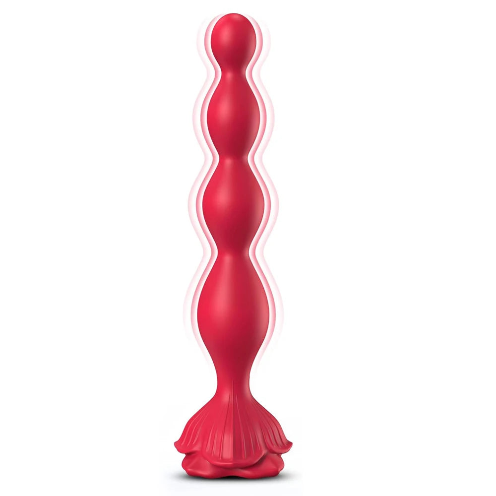 Vibrating Anal Beads Butt Plug, 7.8 Inch Anal Toys Sex Toy with 9 Modes, Vibrator Prostate Massager Adult Sex Toys for Women Men