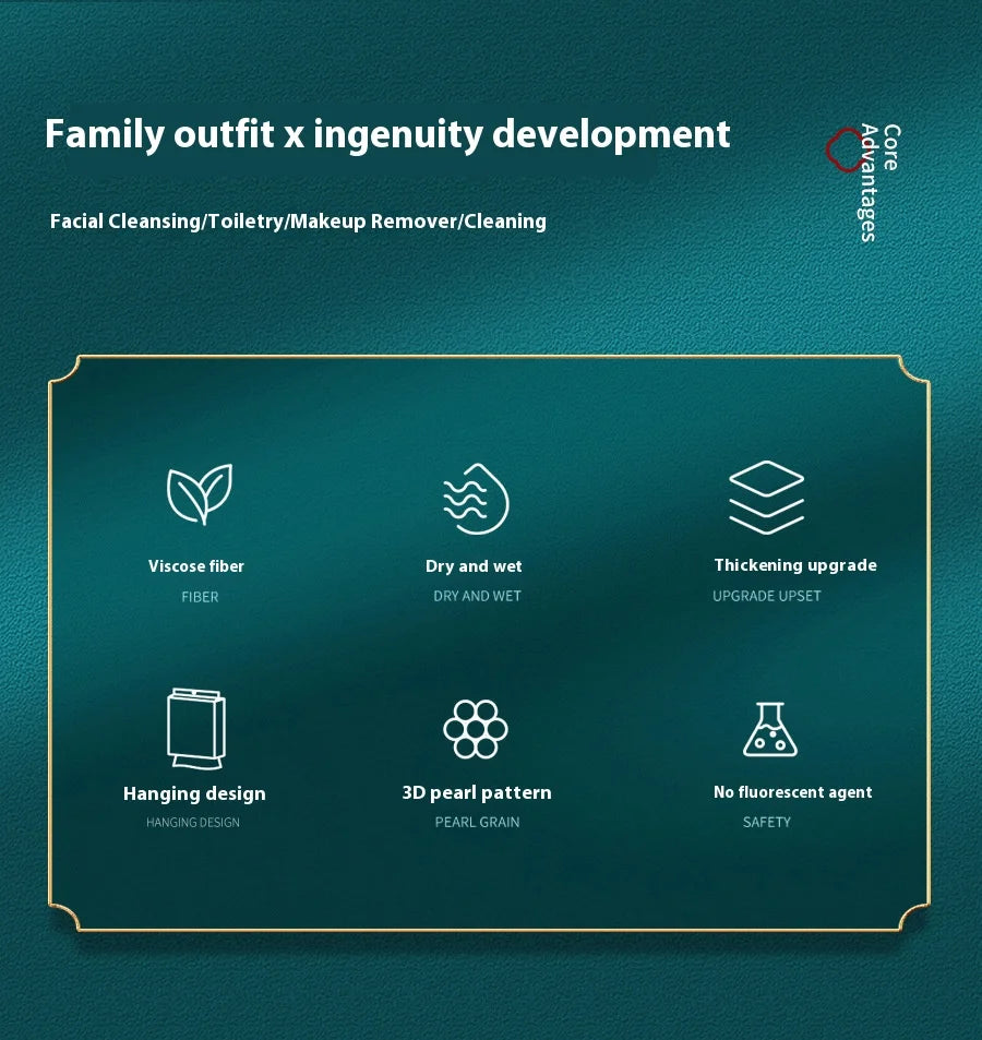 Family Pack Disposable Facial Cleansing Towels