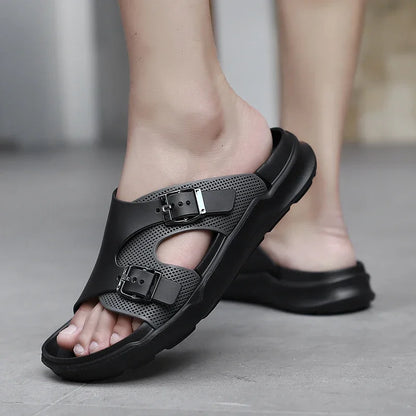 Summer Men Casual Sandals Outdoor Climbing Classic Roman Leather Beach Comfortable Trekking Hiking Fishing Fashion Slippers