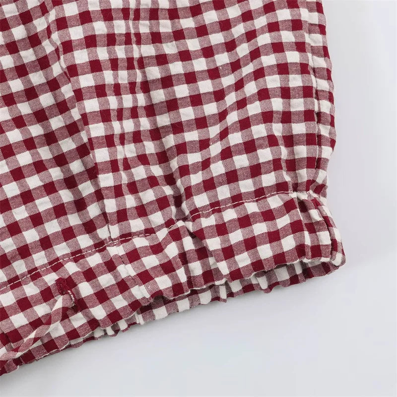 Guobioziy Women's Jacket 2026 Autumn New Plaid Long-Sleeve Drawstring Loose Jacket Parka Casual Fashion Versatile