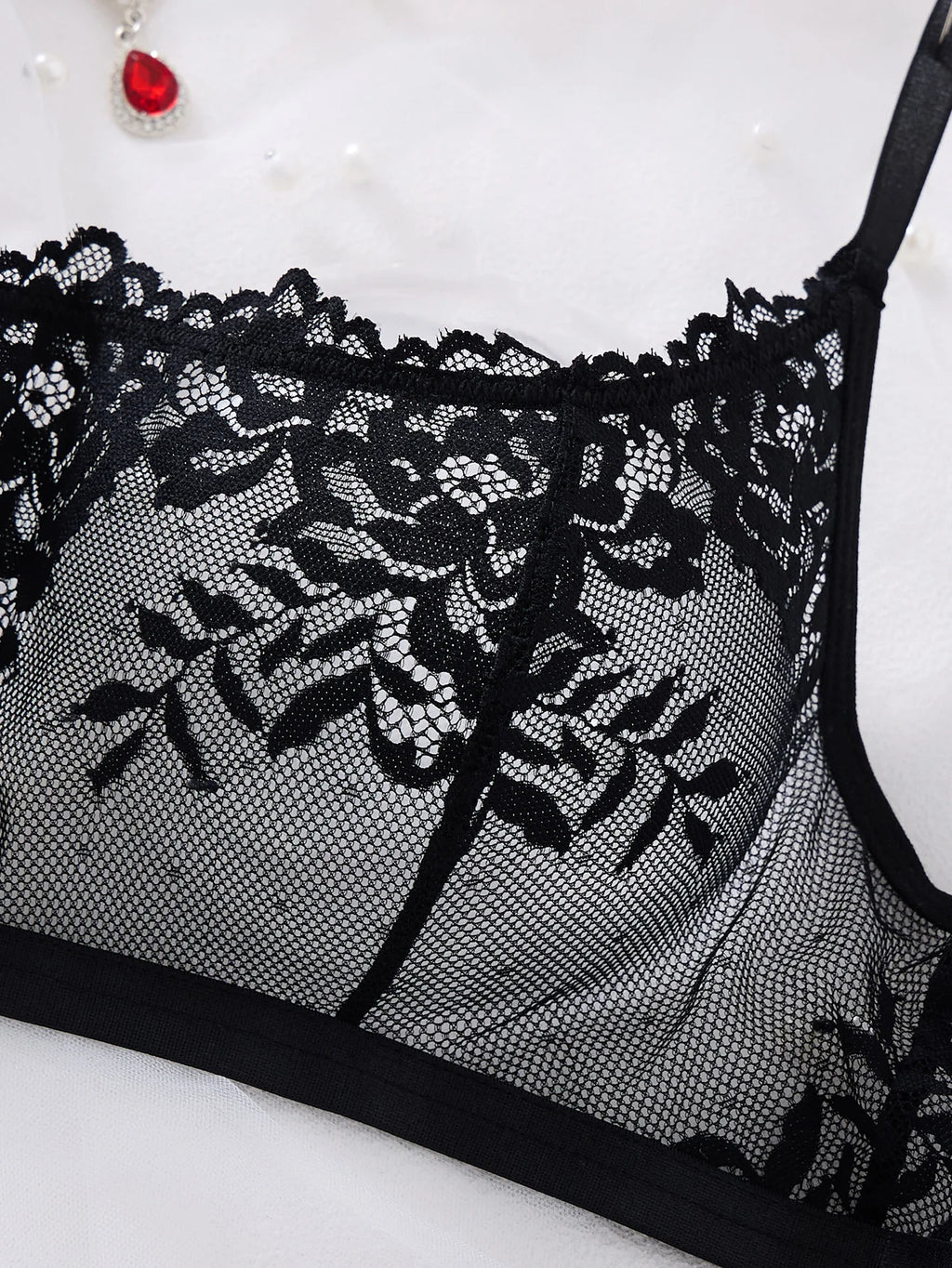 Black Floral Lace Bralette