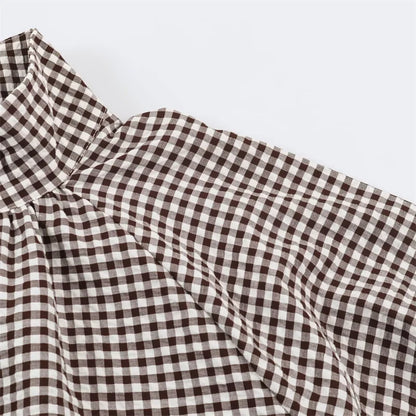 Guobioziy Women's Jacket 2026 Autumn New Plaid Long-Sleeve Drawstring Loose Jacket Parka Casual Fashion Versatile