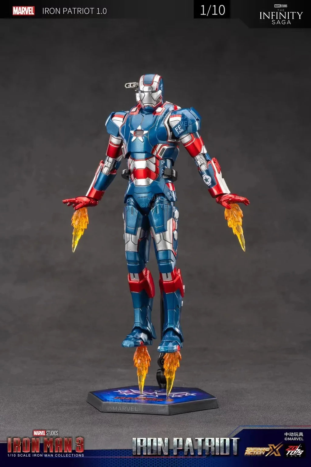 ZD Toys 1/10 Iron Man Figurines MK30 Iron Patriot Blacklash Figures MK33 MK39 MK17 MK21Action Movie Model Adult Collect Gift