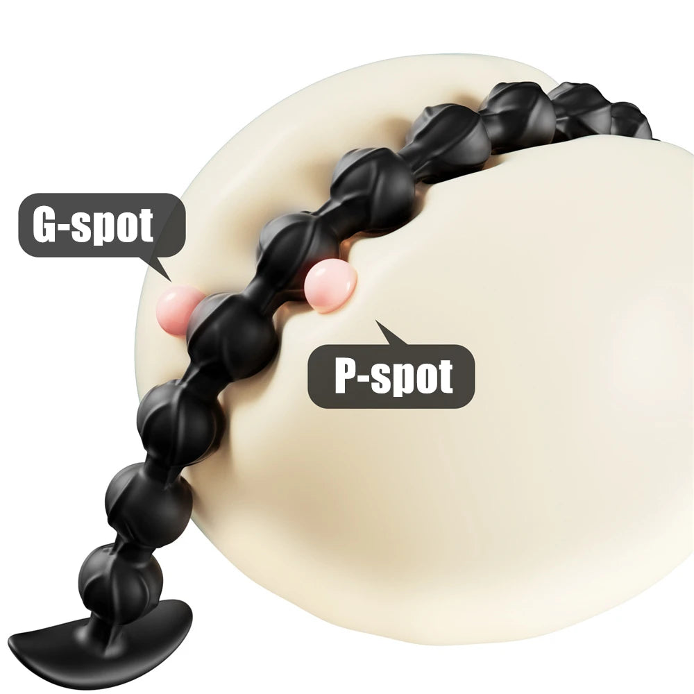 38cm Super Long Anal Beads Butt Plug Dildo Vaginal Prostate Massager Soft Anus Masturbator Dilator Sex Toy for Women Men Gay