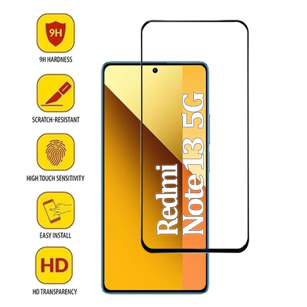 Protective Glass For Redmi Note 14 13 Pro 5G Screen Protectors Redmi Note13 12 11 10 Pro Tempered Glass & Lens Film Nota 12 Pro Plus Pelicula Cristal Templado For Redmi Note 14  Anti-Scratch Phone Front Film