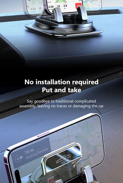 SEAMETAL Car Phone Mount Anti Slip Silicone Dashboard Phone Holder 360-Degree Free Rotation Universal Head-Up Navigation Holder
