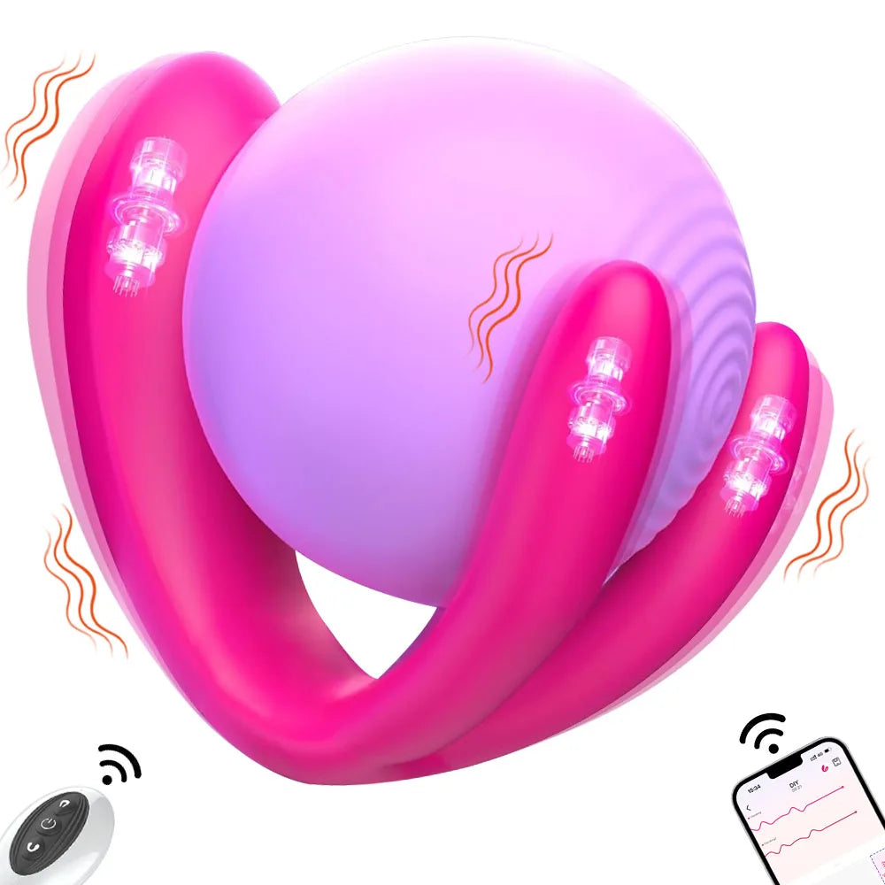 App Wireless Remote Control Wearable Vibrators G Spot Triple Vagina Clitoral Stimulator Dildo Sexual Pleasure Tools for Women