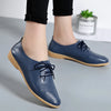 Women's Genuine Leather Loafers — Soft Pointed Toe Flats