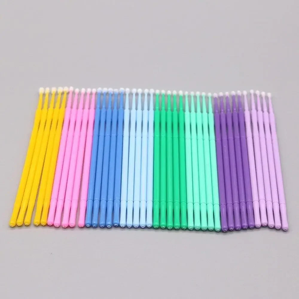 100pcs/lot Micro Brushes Make Up Eyelash Extension Disposable Eye Lash Glue Cleaning Brushes Free Applicator Sticks Makeup Tools